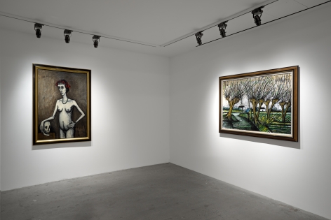 Installation view of Bernard Buffet: Paintings from 1956 to 1999, New York, Venus Over Manhattan, 2017