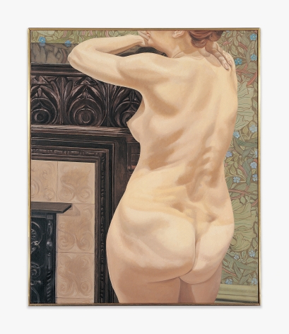 Philip Pearlstein Female Model Leaning on Mantel, 1974