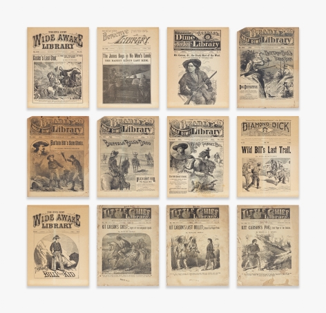 12 Items from the Dime Novels and Penny Dreadfuls Collection
